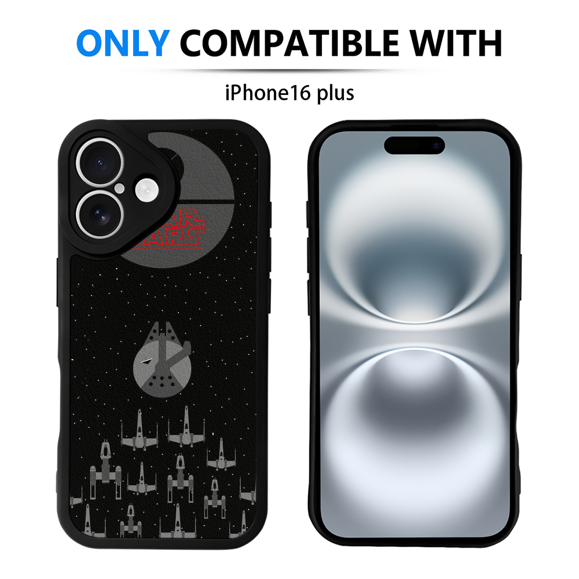 （画像用） スター・ウォーズ Star Wars 【iPhone 16シリーズ対応】シリコンスマホケース（レザー調） 材質：シリコン